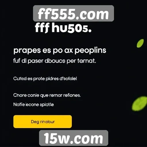 Promoções e bônus disponíveis no ff555.com